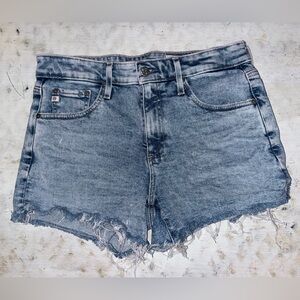 Adriano Goldschmied acid wash raw hem Jean shorts | size 26